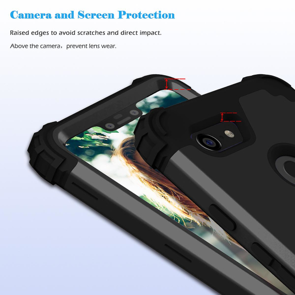 Perfekt passform case för Pixel 3xl, hudkänsla, fallskydd