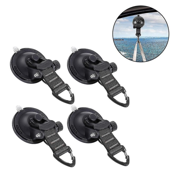 Heavy Duty Suction Cups 4 Pieces With Hooks Upgraded Car Camping Tie Down Suction Cup Camping Tarp A