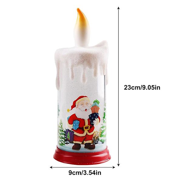Lys til stearinlys Jul Flammeløs Lys Led Brandfri Lampe Til