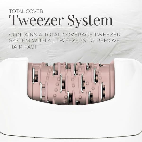 2025 Seneste Model Total Dækning Epilator, Elektrisk Pincetsystem, Pink