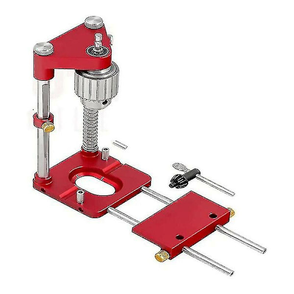 Træbearbejdningsboringslokaliseringsværktøjer - Linjeboringsguide med 1/4 hexbit til bor (Auto Portable Drill Press, 1/2 kapacitet)