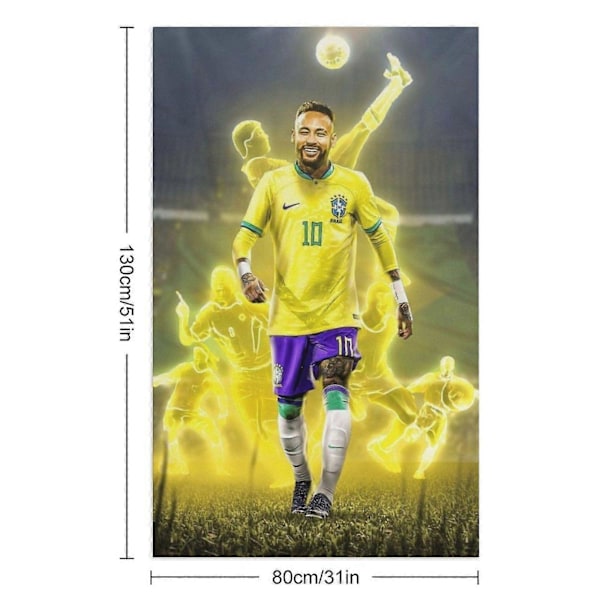 Neymar-aiheiset luovat lahja rantapyyhkeet 130x80cm sarjakuvahahmo yksipuolinen painatus personoidut kesälahjat #gunn