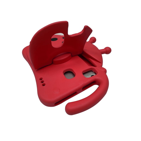 Barn Ladybug Fodral för Samsung Galaxy Tab A 8.0 T380 T385 2017, Kickstand Heavy Duty Stöttåligt Skal, Hållbart Red