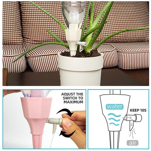 3-pack Vattenslangar i Plast, Automatisk Droppbevattning för Plantering