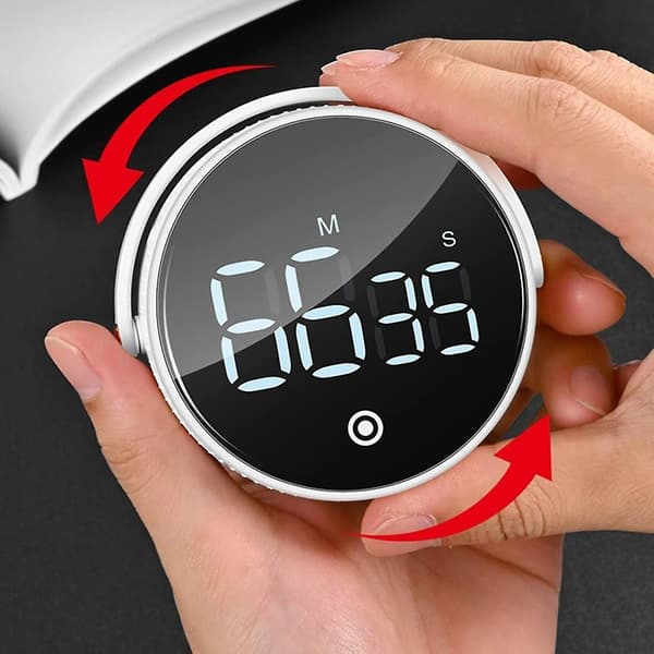 Kök Timer, LED, Digital Manuell Nedräkning, Mekanisk Matlagning Dusch, Studie Stoppur