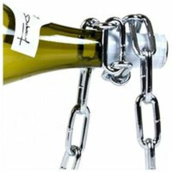 Vinflaskeholder, magisk kæde, rustfrit stål vinflaskeholder