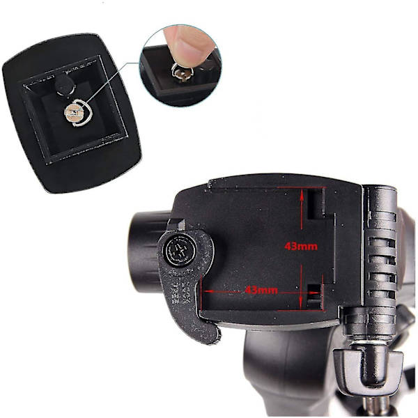 2-pak Universal Quick Release Qr Plade Stativhoved Til Velbon Cx-444 Cx-888 Cx-460 Cx-460mini Cx-470