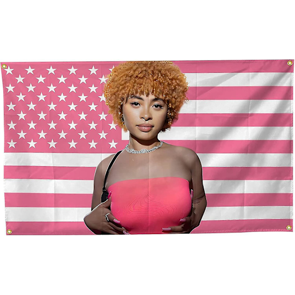 Ice Spice -lippu 3x5 jalkaa Ice Rapper Spice -lippu Amerikan lippu -seinävaate makuuhuoneeseen, olohuoneeseen, asuntolaan A