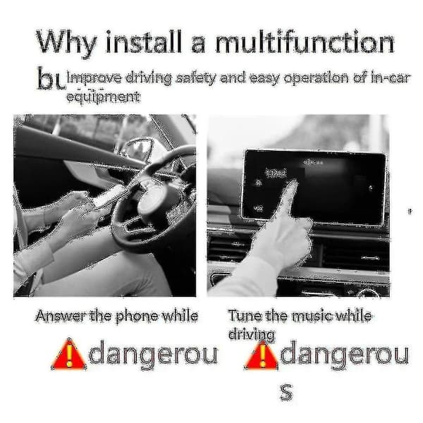 Universal Multifunktionsrattstyrningsknapp Trådlös Rattfjärrkontroll Navigation