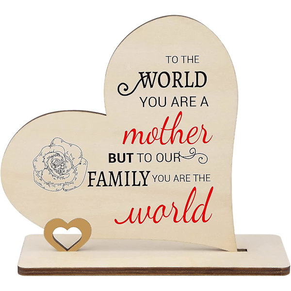  Mors Dag Födelsedagspresenter Till Mamma Från Dotter Son, Handgjord Träplakett Mamma Presenter 14 * 14 Cm, Jul Mors Dag Mamma Födelsedagspresenter Kort(