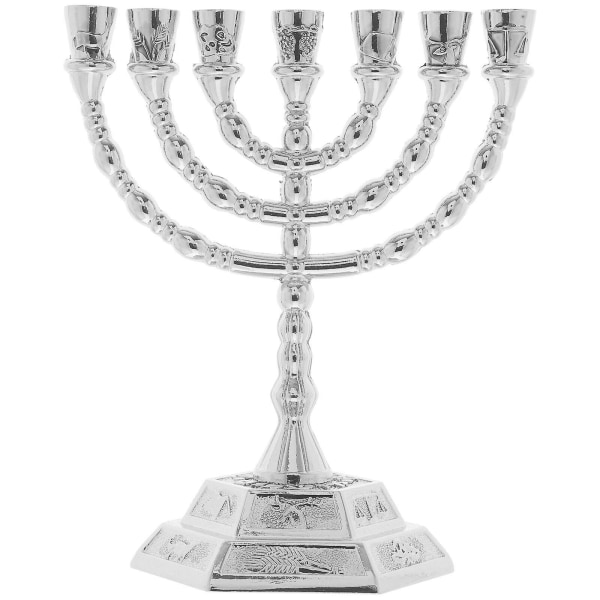 Ljusstakar Menorah 7 Grenar Menorah Metall Religiös  Mig