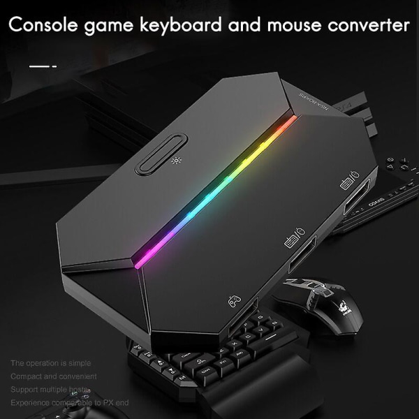 G6l Converter+enhåndstastatur+mus+musemåttesæt til Switch Ps4 5 Console Gamepad Converter