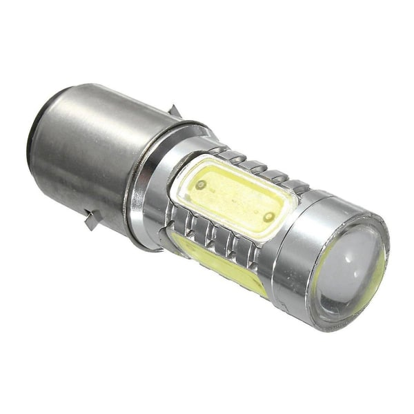 12v Ba20d H6 4 Cob Led Hvit Pærelys Til Motorsykkel Sykkel Moped Atv Frontlykt