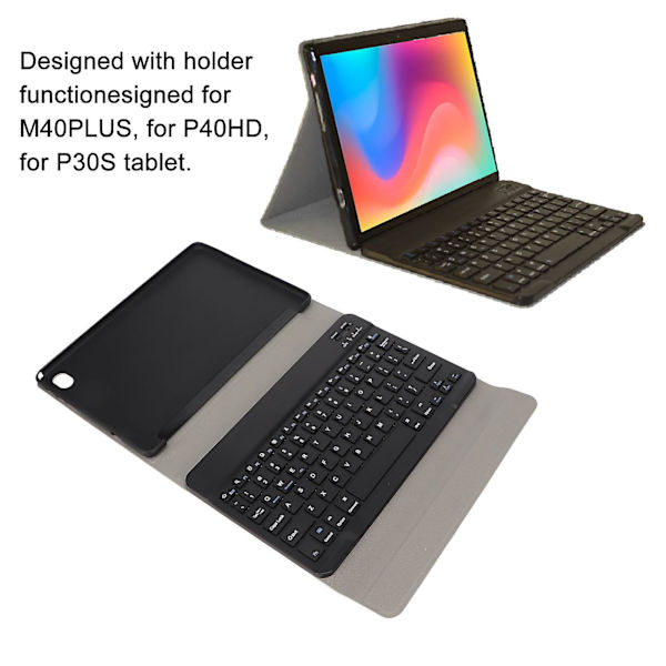 Trådlöst tangentbord i PU-läder, vattentätt, ergonomisk design, tangentbord med fodral för M40plus P40hd P30s