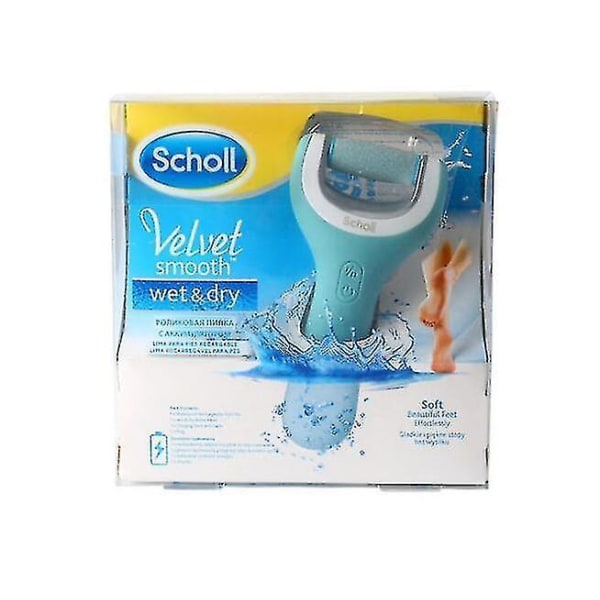 Scholl Velvet Smooth Pedi Diamond Crystals Elektrisk fotfil Hård hudborttagare Blå