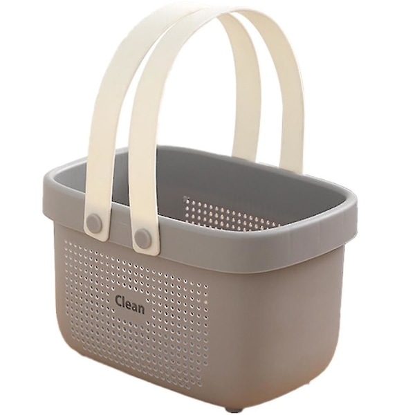 Bærbar bruser caddy tote plastik opbevaringskurv med håndtag badeværelse arrangør