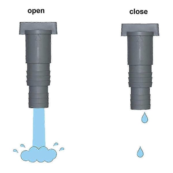 32 mm utomhuspooladapter med läckagesäker på/av-kolvventil för PVC-slangbyte
