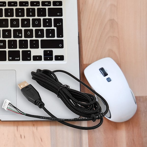 Usb-kaapeli hiirille Deathadder Hex Molten 2012, noin 2,1 m, 5 johtoa, 5 nastaa, musta, kullattu