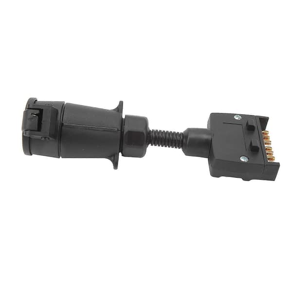 7-polet Rund Hun Trailer Adapter Stik til Flad Han Kabelforbindelse til Campingvogn og Båd