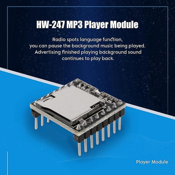 Dfplayer Mini Mp3-spelarmodul för svart