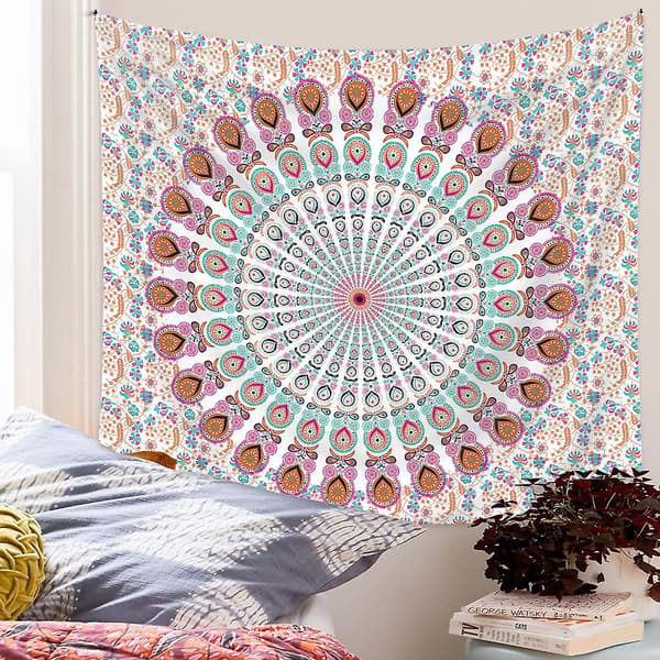 Galleri Gobelin Sol Måne Stjerne Mandala (Rosa) 100*150CM
