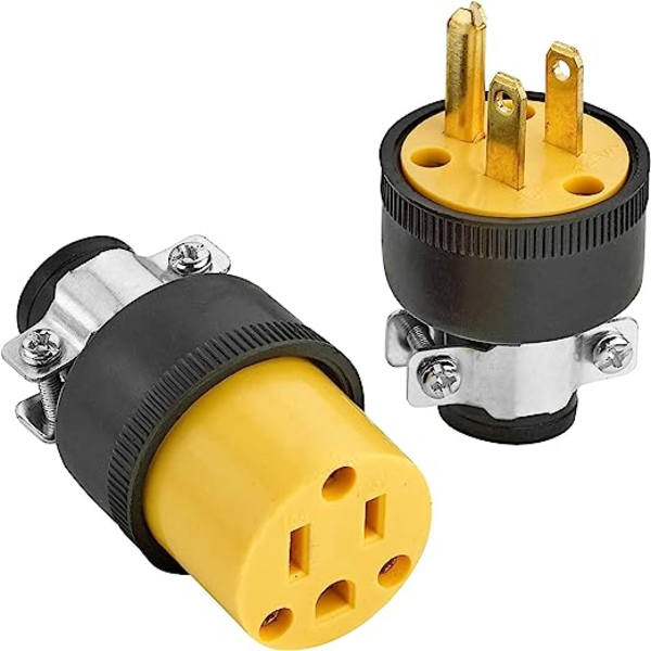 Förlängningssladd Elektrisk Ledningsreparation Ände 15 Amp, 125 Volt | 4 Set Ma HD-515P+HD-515C each*4