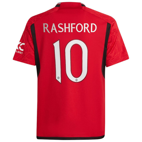 Manchester United drengetrøje hjemmebanedragt 2023/24 OFFICIEL fodboldgave Red Marcus Rashford 15-16 Years
