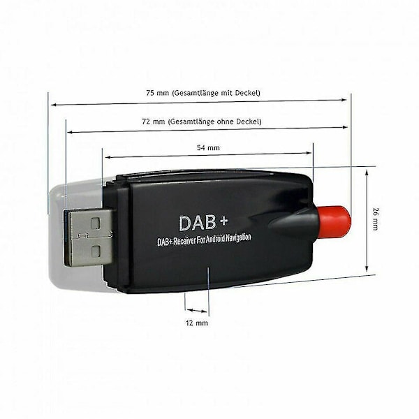 Usb Dab-mottaker Tuner Diskantenneadapter Stick For Androi