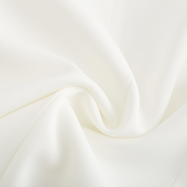 Yynuda Dam 2-delad Elegant Office Lady Professionell klänning Dubbelknäppt affärsdräkt (kavaj + kjol) White XS