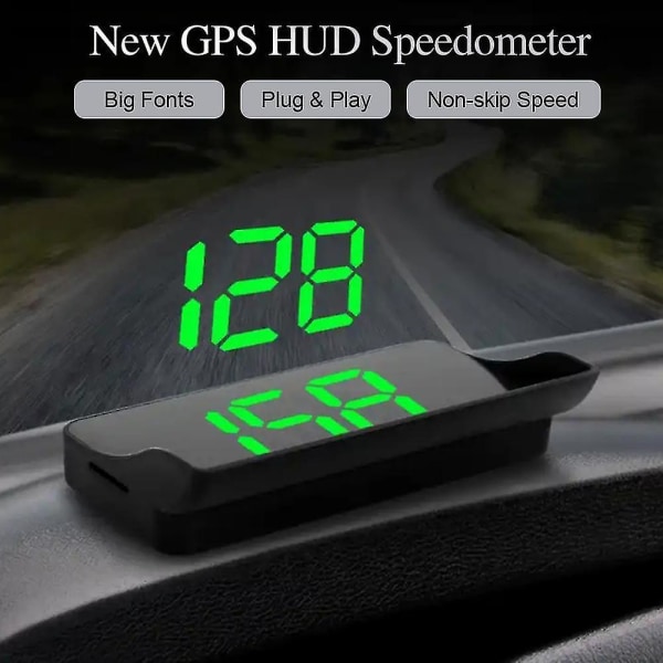 Bil Digital USB GPS Hastighetsmätare Head Up Display för Bilar med Hastighet Km/h Universal
