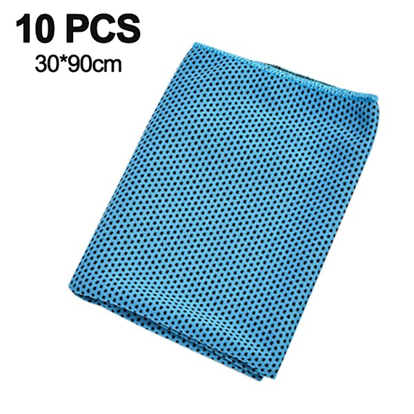 Pyyhe 2-pakkaus 30x90CM Viilentävä pyyhe Hiki Pyyhe Pää Kaula Kylmä Pyyhe Pehmeä Hengittävä Kylmä Pyyhe Jooga Golf Kuntosali Sky blue