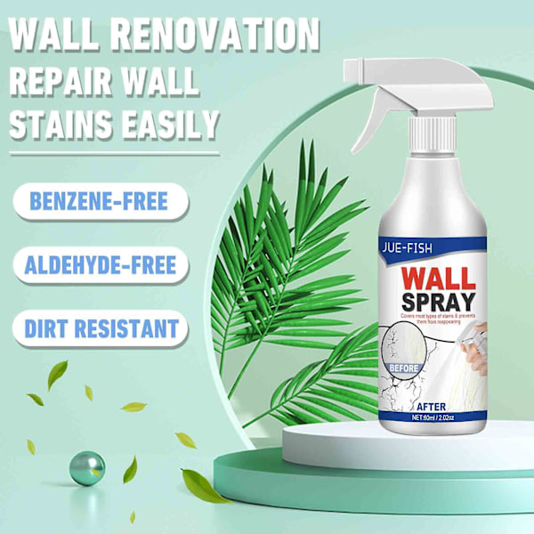 Mångsidig väggreparationsfärg Väggsprayfärg Skydd Vattenbaserad färg Graffitirenovering Fläckreparationsfärg Självspray (60 ml)
