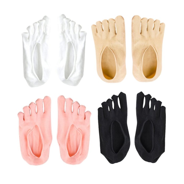 4 par silikone gel yoga tå sokker silikone tå sokker individuelle tå sokker finger tå sokker