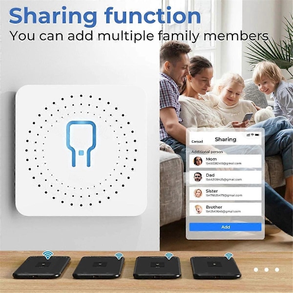 Tuya WiFi RF433 Smart Switch Modul med Fjernkontroll Hjemmeautomasjon DIY MINI Bryterrelé for Alexa Smart