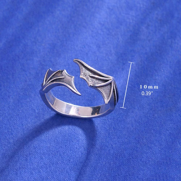Engel-Dæmon Ring, Vintage Åben Smykker Companion Justerbar