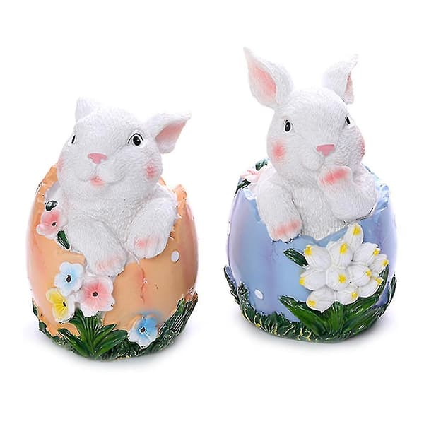 Påskehare Figur Resin Statue Til Blomsterkrukke Forår De