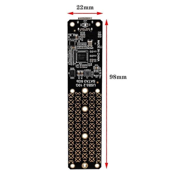 M.2 NVME USB 3.1-adapter M.2BKey C harddisk-omformer 10 Gbps M.2 NGFF SATA Solid State Disk for 2