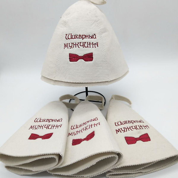 5x Ullhatt for badstue, Banya, hodebeskyttelse, brodert, unisex #9