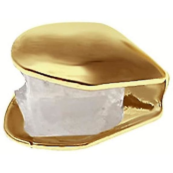 2 stykker 14k belagt gull , Vanlige tenner , Topptann Enkel Grillhette For Tennene Munn, Festtilbehør Tanngriller (farge: Gull) Xinda