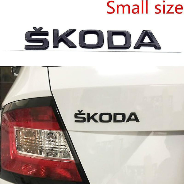 Metall 3d bokstäver emblem logotyp Bil bakre bagagerumsmärke-dekal för Skoda Octavia Superb Kamiq Karoq Kodiaq Fabia Yeti Rapid 4x4 Vrs