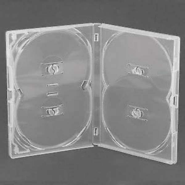 AMARAY DVD Hülle, Hüllen Multibox transparent til 4 diske