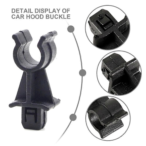 10 Set Fäste för Dualis J10 Navara D40 R51 Motorhuv Stöd Stång Klämma Clip Hållare