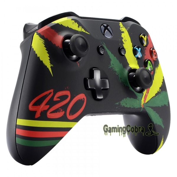 Extremerate Green Weeds Soft Touch Top Reparation Front Housing Shell til Xbox One X &amp; One S controller