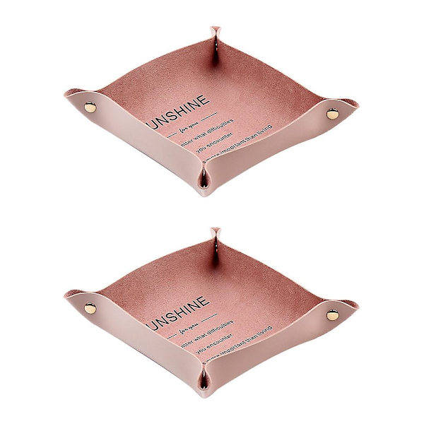 2 stk. Displayplader i PU-læder Organizer Showcase Bakke Foldbar Holder