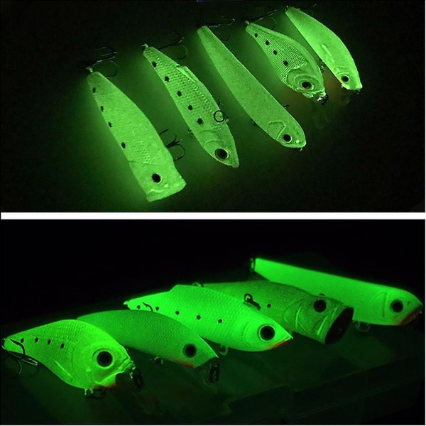 5 Stk/sett Simulering Lure Agn Night Glow Luminous Fishing Bait Set a0f4 |  Fyndiq