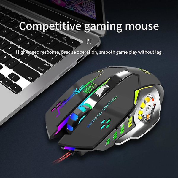G8 Wired Mouse Anti-slip Komfortabelt greb Computertilbehør Usb Game 6d Macro Definition Program