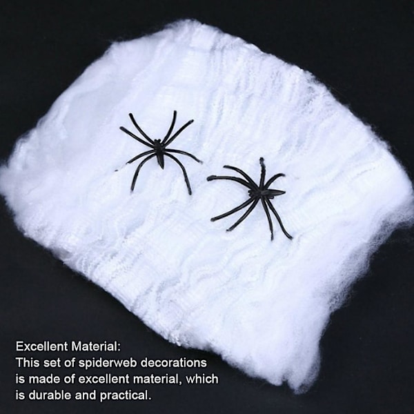 2 sarjaa Halloween-hämähäkinseittiä Yksinkertainen festivaalikoriste Diy Haunted