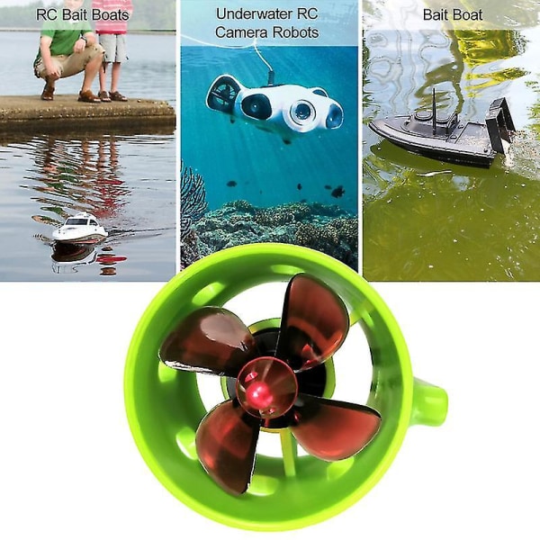 1000kv undervands børsteløs motor med uret med 4-bladede propeller 12-24v vandtæt elektrisk motordrev motor til Rc Bait Boat Nest Ship