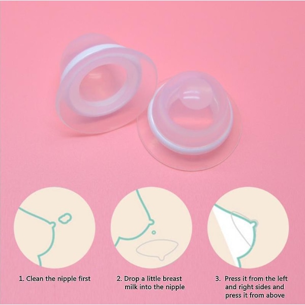 2 stk brystvortekorreksjonsapparat for gravide kvinner og jenter usynlige brystvorter Flat suge brystvortekorrektor