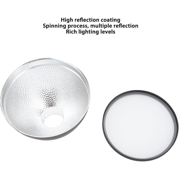 Standard reflektor med myk diffuser for ADS2 AD200 AD360-blink, 12 cm diameter 7,5 cm dybde